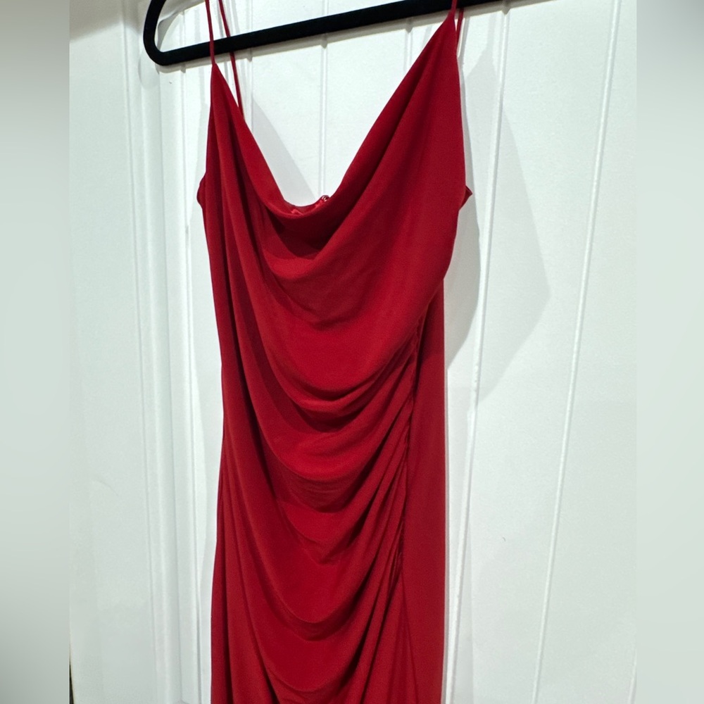 Laundry By Shelli Segal Red Asymmetrical Cocktail Dress
